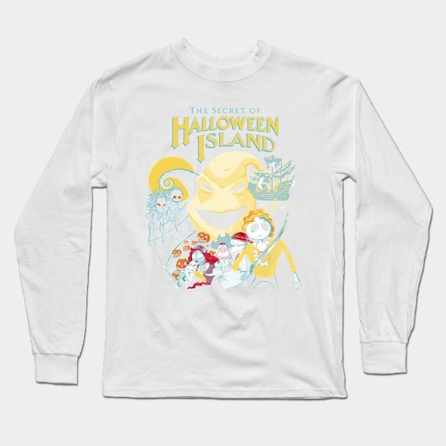 The Secret of Halloween Island Long Sleeve T-Shirt by paulagarcia